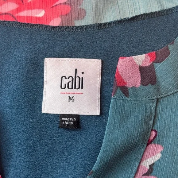 Cabi Style 3445 Blushing Floral Blouse Teal Sz M Peplum Lined
Tank Shirt Top - Picture 13 of 16